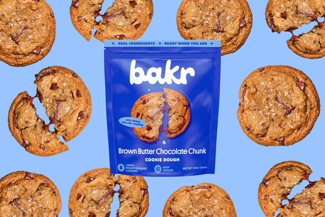 Introducing BAKR Salted Brown Butter Chocolate Chunk Cookie Dough