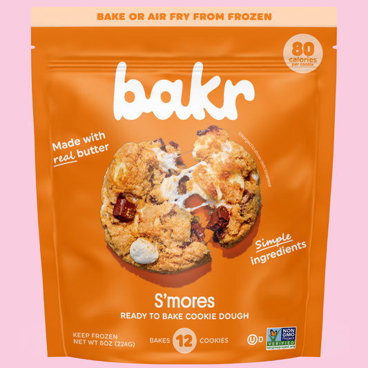 Front of Bakr Smores Cookie Dough Bag